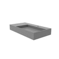 thumbnail image 4 of Castello USA Inc Juniper 36" Right Basin Stone Bathroom Sink in Matte Gray, 4 of 7