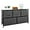 Gray, variant on SLSRFD Wide Dresser for Bedroom, 5 Drawer Fabric Storage Organizer Chest Heavy Duty Steel Frame Wood Top for Kids Toys Livingroom Closet Nursery Hallway, Dark Grey