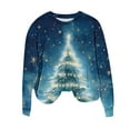 thumbnail image 6 of Elvqul Christmas Shirts for Women Fall Tops Dressy Crewneck Long Sleeve Juniors Shirts, 6 of 6