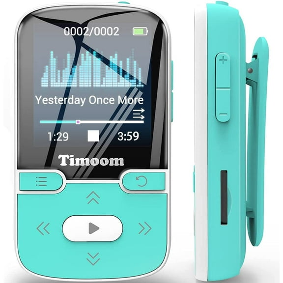 MP3 Player Bluetooth, Mini Sports MP4 Player with 32GB, X56 Lossless Portable HiFi, FM Radio, Smart Pedometer, Photos, Recordings, E-Book, Supports up to 128GB