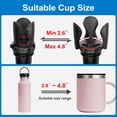 thumbnail image 5 of FITDRIVE Car Cup Holder Expander for Large Water Bottles & Mugs | Adjustable Base & Secure Fit for Yeti, Hydro Flask, 14-64oz Tumblers | Heavy Duty Vehicle Drink Adapter, 5 of 7