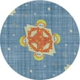 thumbnail image 1 of Ahgly Company Indoor Round Patterned Purple Novelty Area Rugs, 3' Round, 1 of 6