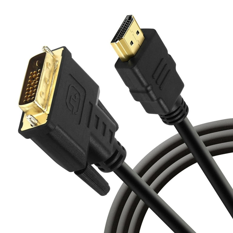 DVI to HDMI Cable 10ft, Bi-Directional HDMI to DVI-D Video
