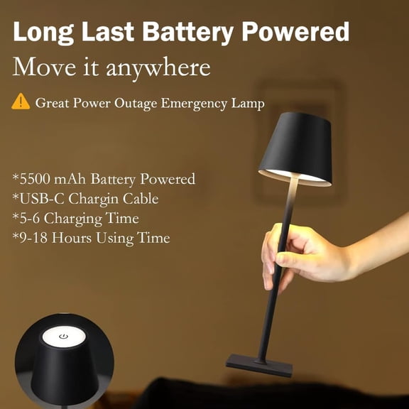 4 Pack Led Cordless Table Lamps-Wireless Rechargeable Lamps Bulk of 4,Waterproof Outdoor Table Lamp for /Restaurant/Dinner Dining Desk Top Lights/Kitchen Countertop, Value Pack of 4,Multiple Set