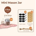thumbnail image 2 of Small Mason Jars 2 oz, 48 Pcs Mini Mason Containers, Small Canning Jars, Mini Glass Jar with Lids for Ginger Shots, Honey, Jams, Sauces, Spices, DIY Candle Decor, Dressing, Wedding Favors, 2 of 8
