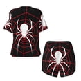 thumbnail image 5 of Lsque Spider On The Web Women's Short-Sleeved Pajama Set - 2 Piece Soft and Lightweight Sleepwear Set-Large, 5 of 9