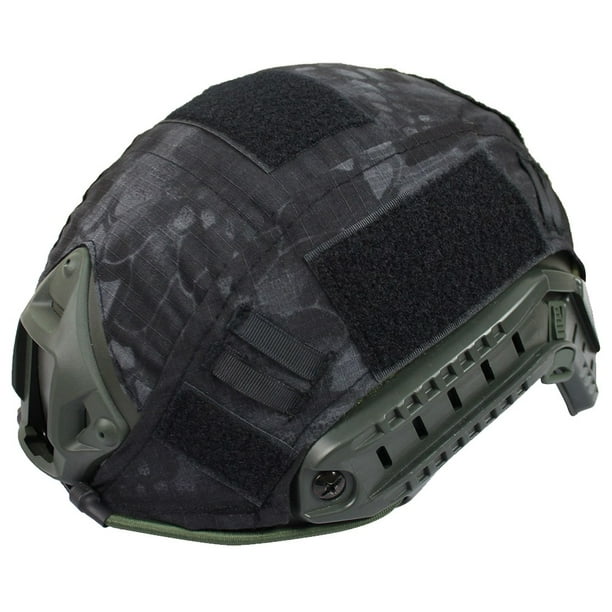 Housse de casque militaire tactique Qiilu pour casque rapide Ops-Core BJ /  PJ / MH chasse MR Camo 