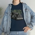 thumbnail image 3 of Truck Driver Camo American Flag Distressed Style Trucker T-Shirt, 3 of 4