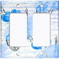 thumbnail image 6 of Metal Light Switch Plate Cover Romantic Paris  Eiffel Tower Letter Bicycle Blue PRS012, 6 of 13