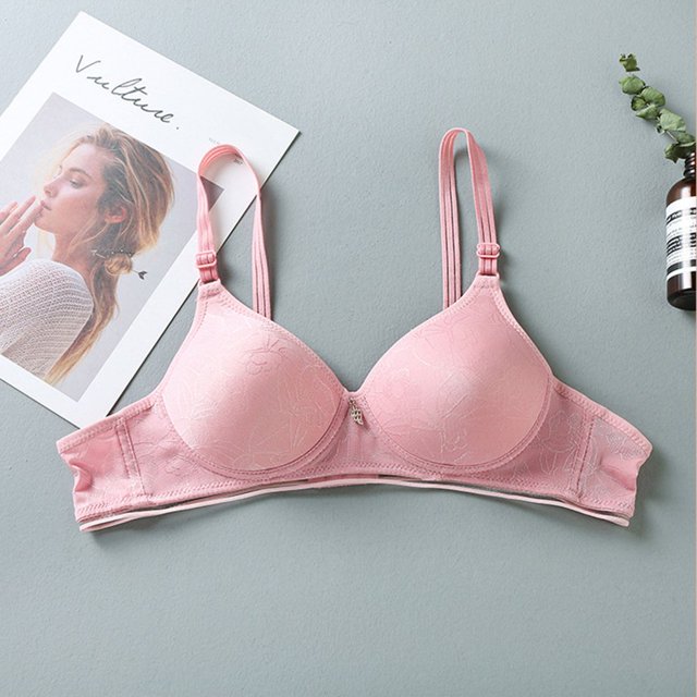 CHUANK Bras Easter Clearance Summer Fall Woman‘s Printing Gathered Together Daily Bra Underwear No Rims Blue