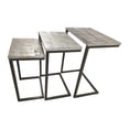 thumbnail image 2 of Carolina Classics Addison Nesting Table Set in Natural Driftwood/Aged Iron, 2 of 5
