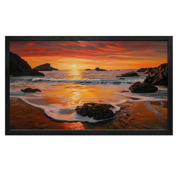 Ocean Art Wall Decor Ocean Wall Art Beach Wall Art Sea Rock Beach Canvas Wall Art Painting For Livingroom Decor Office Bedroom Decoration