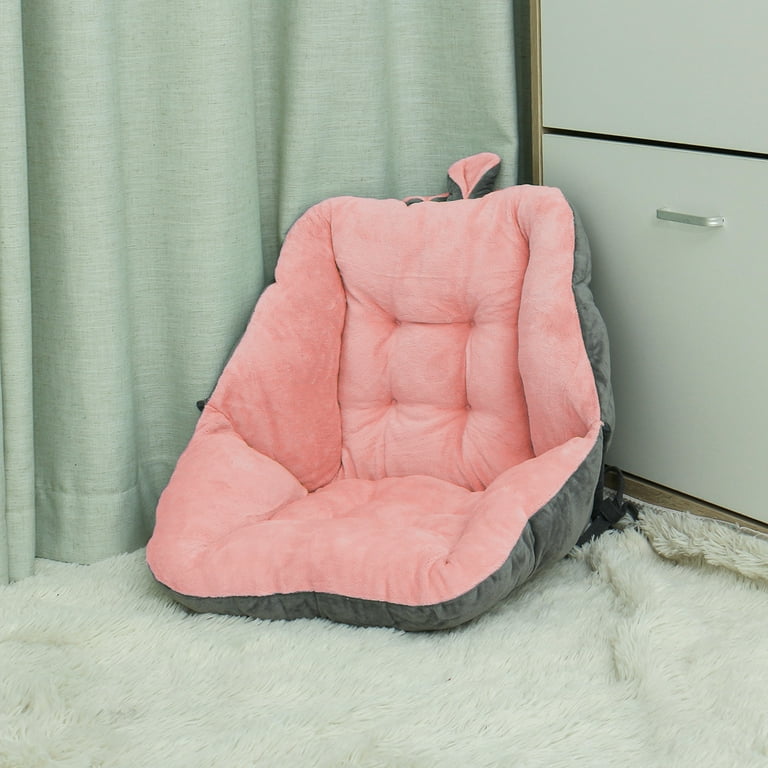 1pc Solid Color Bunny Ear Seat Cushion, Korean Style Polyester Irregular  Shape Double-sided Velvet Chair Pad For Waist Support, Backrest, Butt  Cushion; Suitable For Everyday Office Sitting, Computer Chair In Winter