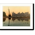 thumbnail image 2 of Historic Framed Print, General view sunset Carnarvon Castle Wales, 17-7/8" x 21-7/8", 2 of 9