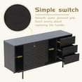 thumbnail image 2 of Williamspace 62.4" Modern Wide Sideboard with 3 Drawers and 2 Doors Buffet Storage Cabinet for Kitchen,Dark Brown, 2 of 7