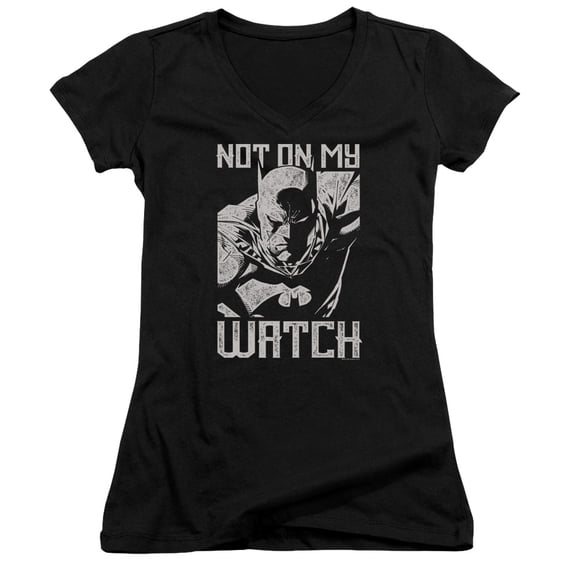 Batman Watch Junior Women's T-Shirt V-Neck Black