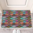 thumbnail image 2 of Bohemian Colored Geometric Patterns (2) Door Mat 30 X 17 Inch Welcome Doormat Indoor Outdoor Entrance Floor Mat Non Slip Spring Summer Decor Rubber Mats, 2 of 6