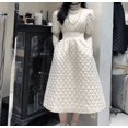 thumbnail image 1 of Robe Veste en Coton pour Femmes Chaude Mode à Manches Courtes Taille Cintrée Col Rond Polyvalente - Beige / L, 1 of 10