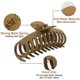 thumbnail image 5 of Extra Large Claw Clips for Thick Hair, 5.25 lnch Strong Hold Hair Clips for Women, Extremely Big Hair Claw Clips for Women and Girls, Matte Claw Clips, Neutral Hair Clamps, 4 Pack, 5 of 5