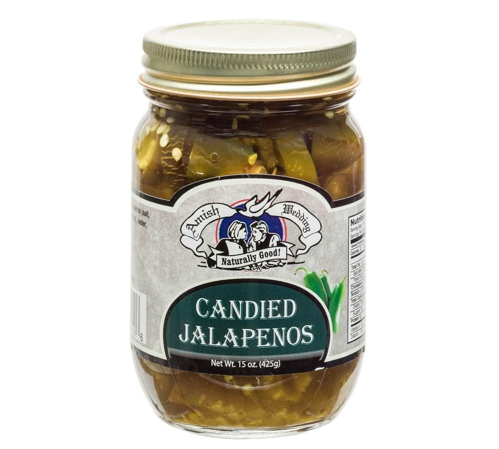 Amish Wedding Peach Jalapeno Jam 9oz - Pack Of 2 Jars, All Natural, No Artificial Sweeteners