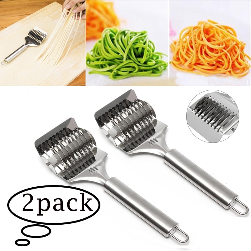 LNKOO 2 Pieces Noodle Lattice Roller Docker Dough Cutter Stainless