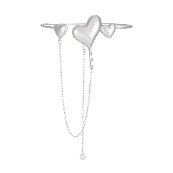 Necvior Fashion Heart Tassel Charm Upper Arm Chain Bracelets for Women Armlet Opening Bangle Cuff Bracelet Punk Body Jewelry