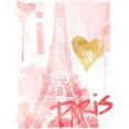 thumbnail image 2 of OnRei 15x18 Gold Ornate Wood Framed with Double Matting Museum Art Print Titled - I Love Paris Blush, 2 of 4