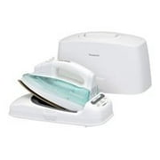 Panasonic NI-L46NR - Steam iron with auto shut-off - cordless - sole plate: stainless steel - 1430 W - white/aqua