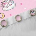 thumbnail image 4 of Feelyou Kawaii Unicorn Animal Curtains Pack of 2 (42x84 Each), Girly Pink Cloud Curtains Blackout, Stars Moon Galaxy Bedroom Curtains, Window Curtains Home Decor, 4 of 6
