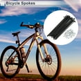 thumbnail image 2 of Unique Bargains 36pcs Universal Bicycle Spokes 12G Bike Wheel Spokes Nipple Black Carbon Steel Black-130mm, 2 of 7