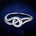 thumbnail image 1 of Alamode TS142-5 Women Rhodium 925 Sterling Silver Ring with AAA Grade CZ in Clear - Size 5, 1 of 1