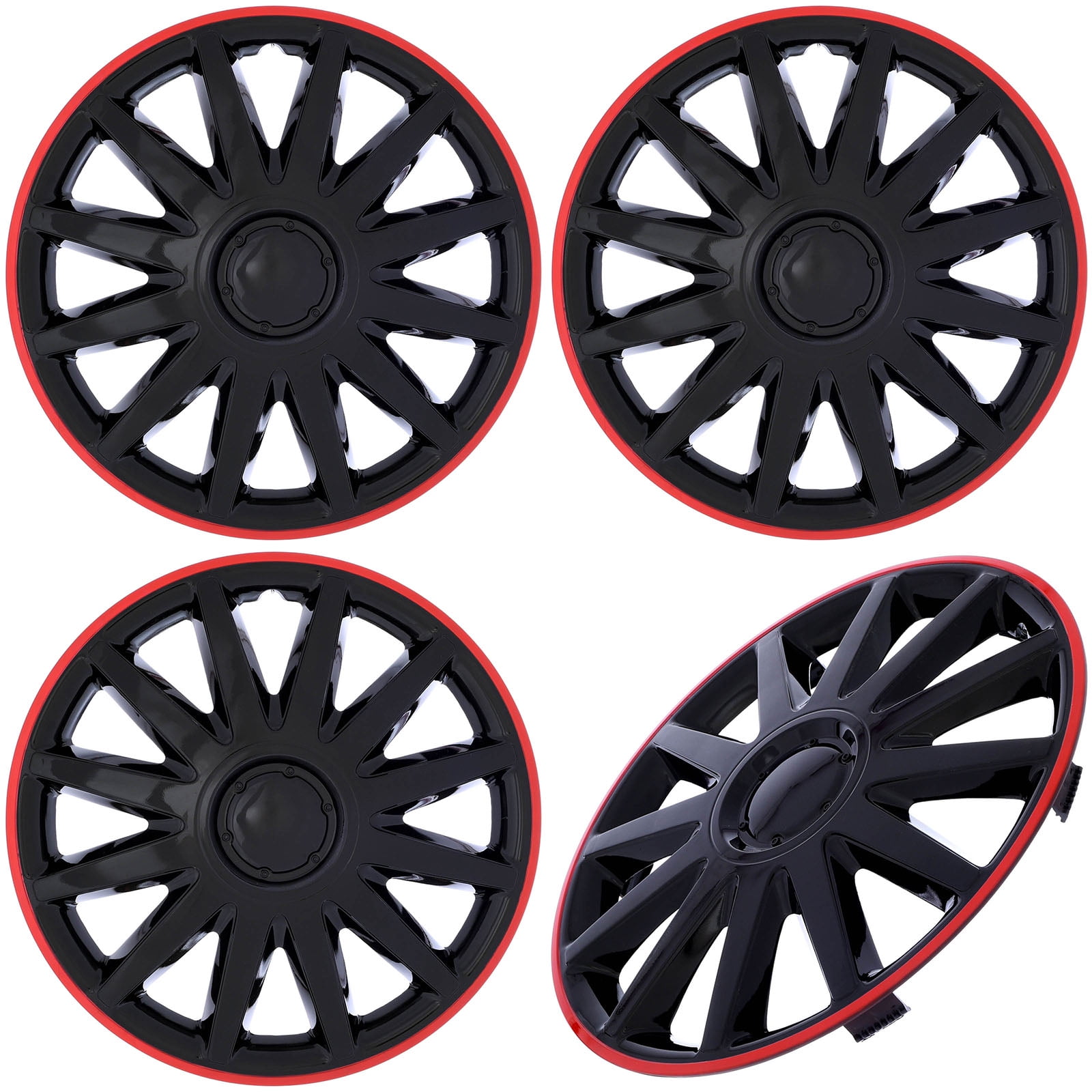 black wheel covers 16 inch