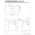 thumbnail image 4 of Kingston Brass KVPB36WQASQ8 36X22 White Quartz Vanity with Sink and Acrylic Feet Combo, White Quartz/Brushed Nickel, 4 of 5