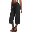 thumbnail image 3 of RUTAYY Women's Pants Casual High Waist Workout Straight Wide Leg Solid Color Stretchy Yoga Running Gym Capri Bottoms Classic Versatile Trousers, 3 of 6