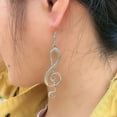 thumbnail image 3 of Music Note Drop Dangle Earrings for Women Fashion Handmade Hook Hanging Dangling Long Earring, 3 of 5