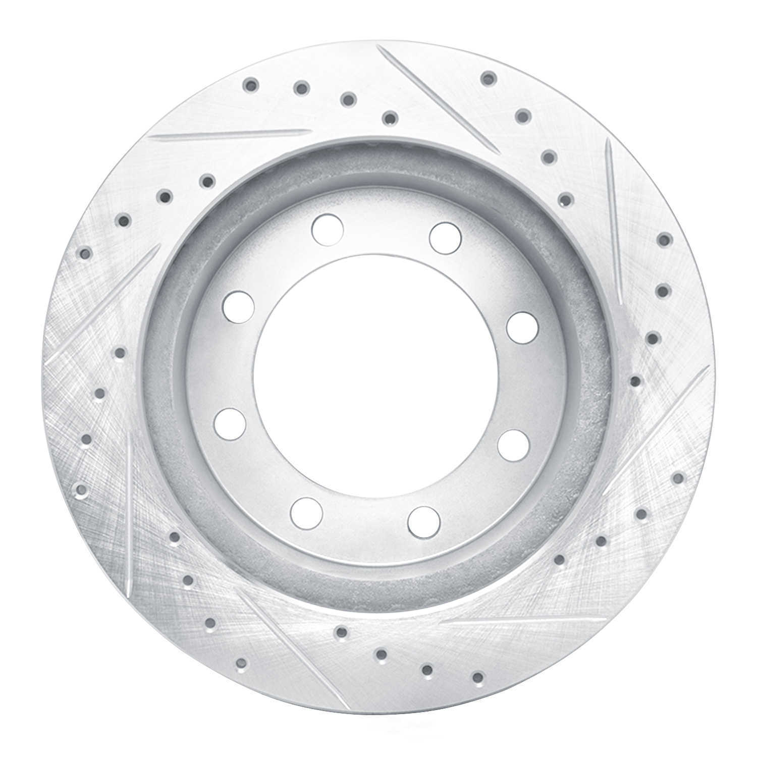 Dynamic Friction Company 631-54143L DFC Brake Rotor - Drilled And Slotted - Silver