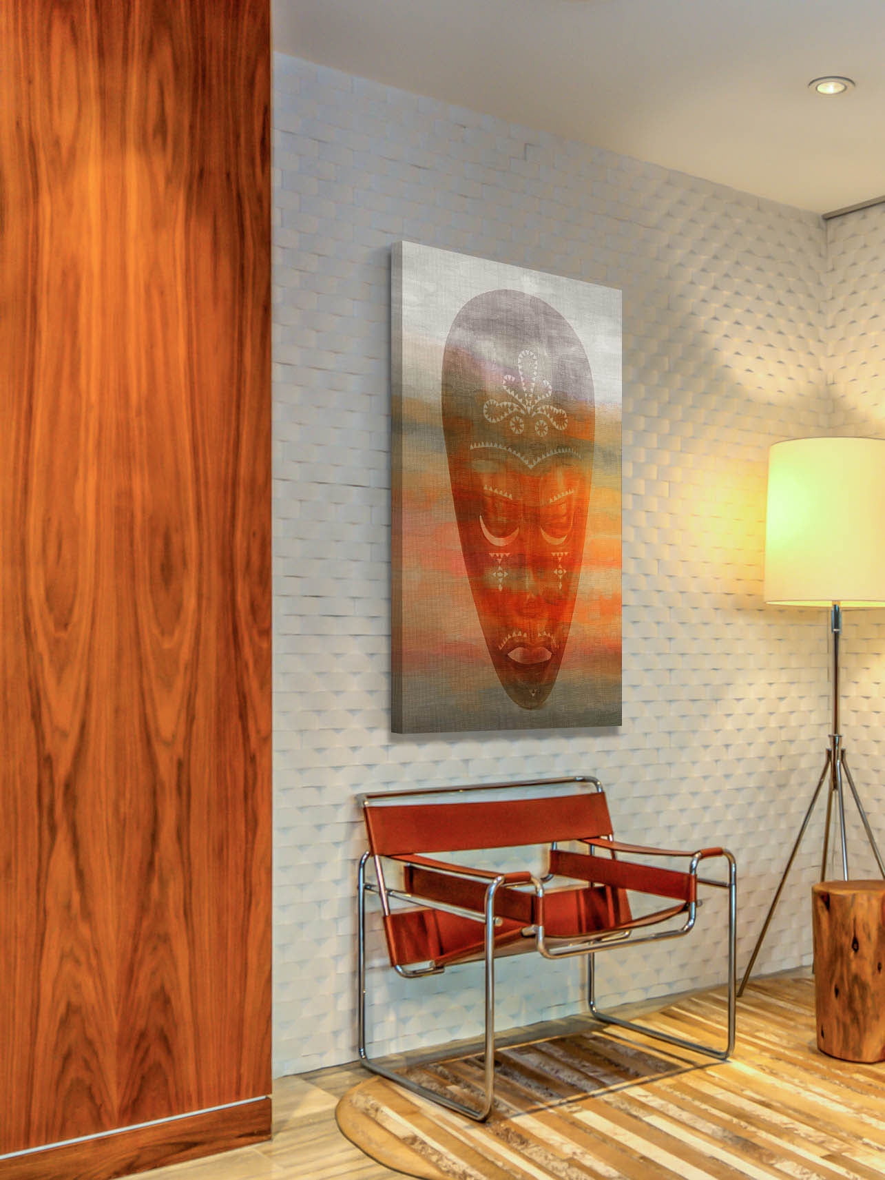 Parvez Taj "African Mask" Print on Canvas