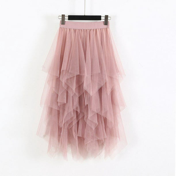 Women's Sheer Tutu Skirt Tulle Mesh Layered Midi Skirts - Walmart.com