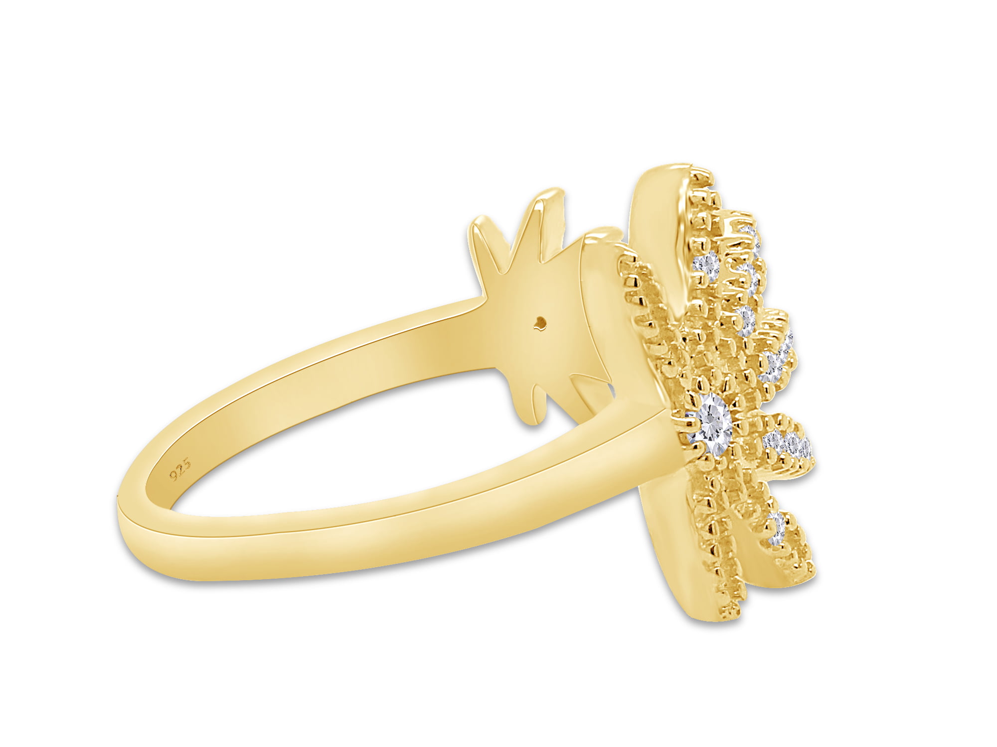 61% OFF on Kirati New Design Special Gift For Valentine Day Sterling Silver  Cubic Zirconia Gold Plated Toe Ring on Flipkart | PaisaWapas.com