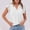 White women's v neck t shirt a1, variant on MORESEC Women's V Neck Short Sleeve Ruffle Tops Casual Basic Tee Shirts Summer Beach Vacation Fashion Clothes, Navy XL