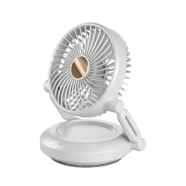 Bwiyojiz 7"Lx10.3"H USB Desk Fan,With Night Light Function, 3 Speeds Desktop Table Fan, Plug in Power Rotation Strong Wind, Quiet Personal Small Fan for Home Home, Plastic, White, Gifts for Family