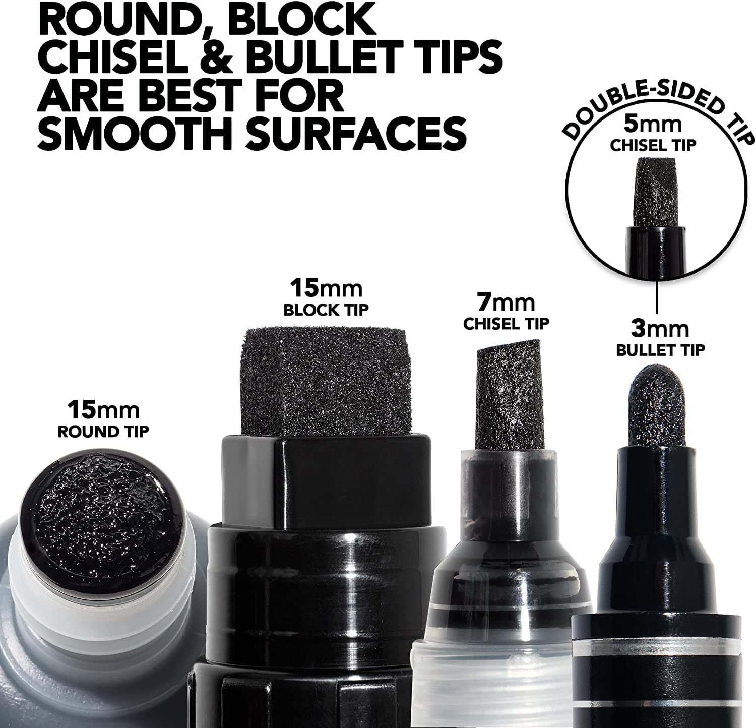 Krink Super Black Permanent Ink Markers - Set of 4