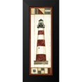 thumbnail image 2 of Harper, Ethan 11x24 Black Modern Framed Museum Art Print Titled - Americana Lighthouse I, 2 of 5