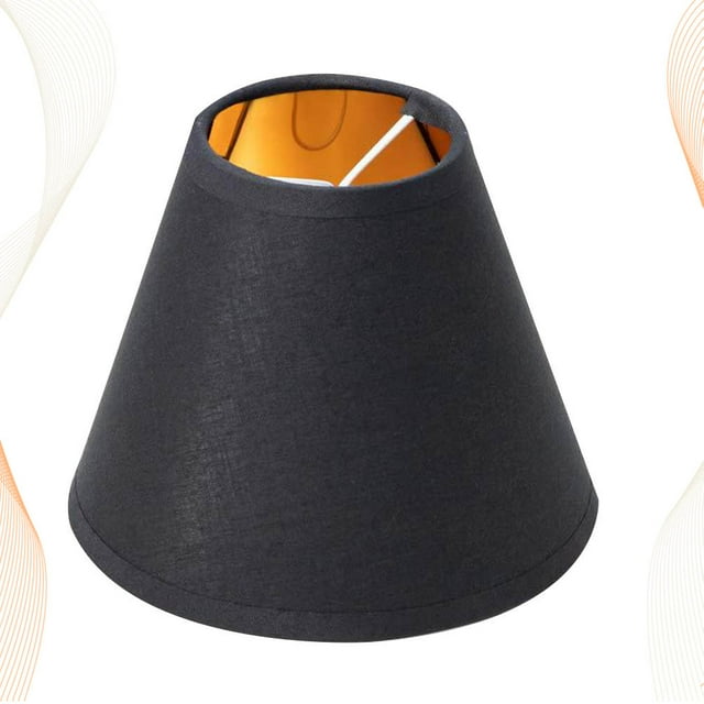 Minkissy Abat-Jour en Tissu Abat-Jour Simple Noir pour Salon 1 Ensemble
