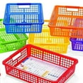 thumbnail image 7 of Teacher Tray, Plastic Classroom Paper Organizer, Turn-in Tray Classroom, Classroom Paper Tray, Home Book Basket,6Pcs, 7 of 7