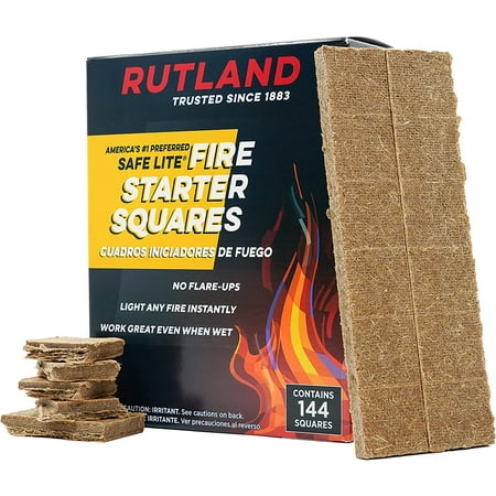 

Rutland 50B Safe Lite Fire Starter Squares 144 Squares