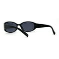 thumbnail image 4 of SA106 Womens Classy 90s Fashion Narrow Oval Plastic Sunglasses All Black, 4 of 4