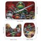 thumbnail image 3 of Juego de 4 cortinas de ducha Ninjago con alfombrillas antideslizantes, tapa de inodoro y alfombrilla de baño, cortina de ducha impermeable con decoración de dibujos animados para baño con 12 ganchos,, 3 of 8
