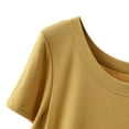 thumbnail image 5 of Uaswgudfs Shirts for Women - Pajama Tops for Women,Round Neck Solid Color Pajamas Knitting Top, 5 of 6
