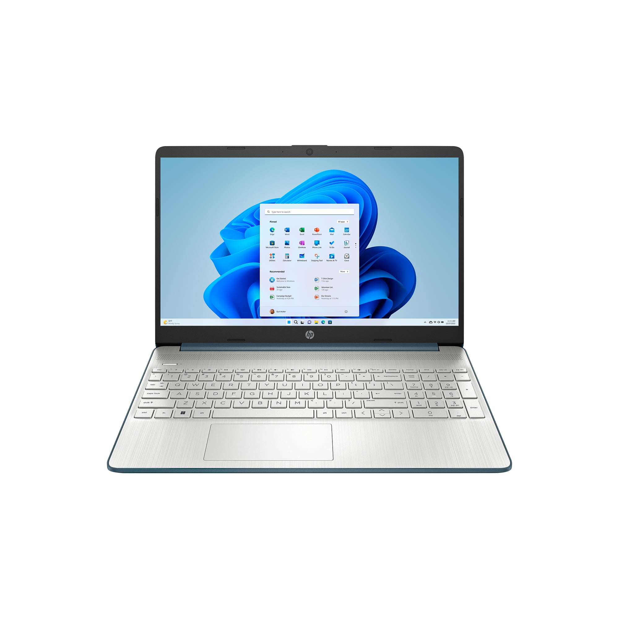 HP 15.6" Laptop, Core i3-1115G4, 8GB RAM, 256GB SSD, Spruce Blue, Home in S mode, 15-dy2792wm - Walmart.com